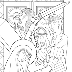 Jesus meets his Mother